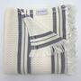 Lipsi Striped Peshtemal Towel Pebble Grey, thumbnail 5 of 12