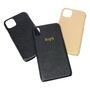 Personalised Real Leather iPhone Case Black And Taupe, thumbnail 4 of 7