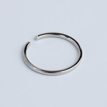 Sterling Silver Thin Band Adustable Ring, 3 of 4
