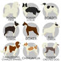 Personalised Dog Print Various Different Breeds, thumbnail 4 of 8