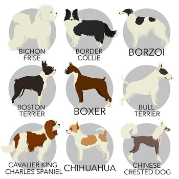 Personalised Dog Print Various Different Breeds, 4 of 8