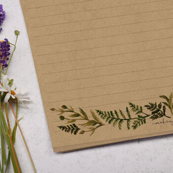 A4 Kraft Letter Writing Paper With Botanicals, 2 of 4