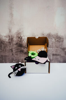 Halloween Pom Pom Cat Craft Kit, 2 of 3