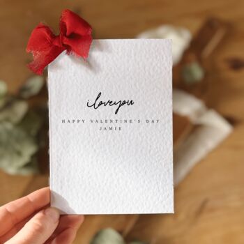 Teddy Bear Valentine's Day Bow Card For Him Or For Her, 3 of 4