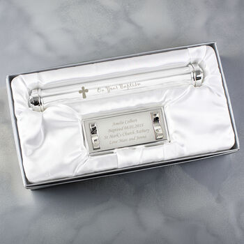 Personalised Baptism Silver Plated Certificate Holder, 4 of 4