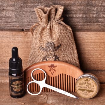 Beard Grooming Kit. Oil, Wax, Comb, Scissors, 5 of 9
