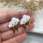 Statement Cloud And Lightening Bolt Stud Earrings, thumbnail 1 of 8