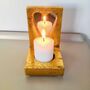 Golden Heart Mirrored Candle Holder, thumbnail 1 of 5