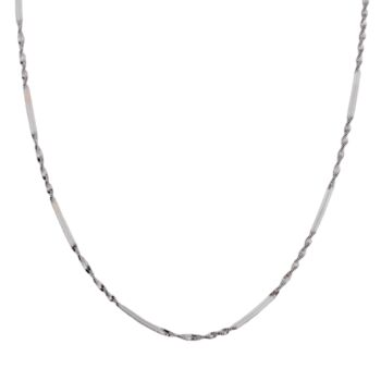 Half Twisted Sterling Silver Necklace Singapore Silver, 2 of 12