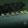 Stering Silver Tiny Frog Stud Earrings, thumbnail 3 of 12