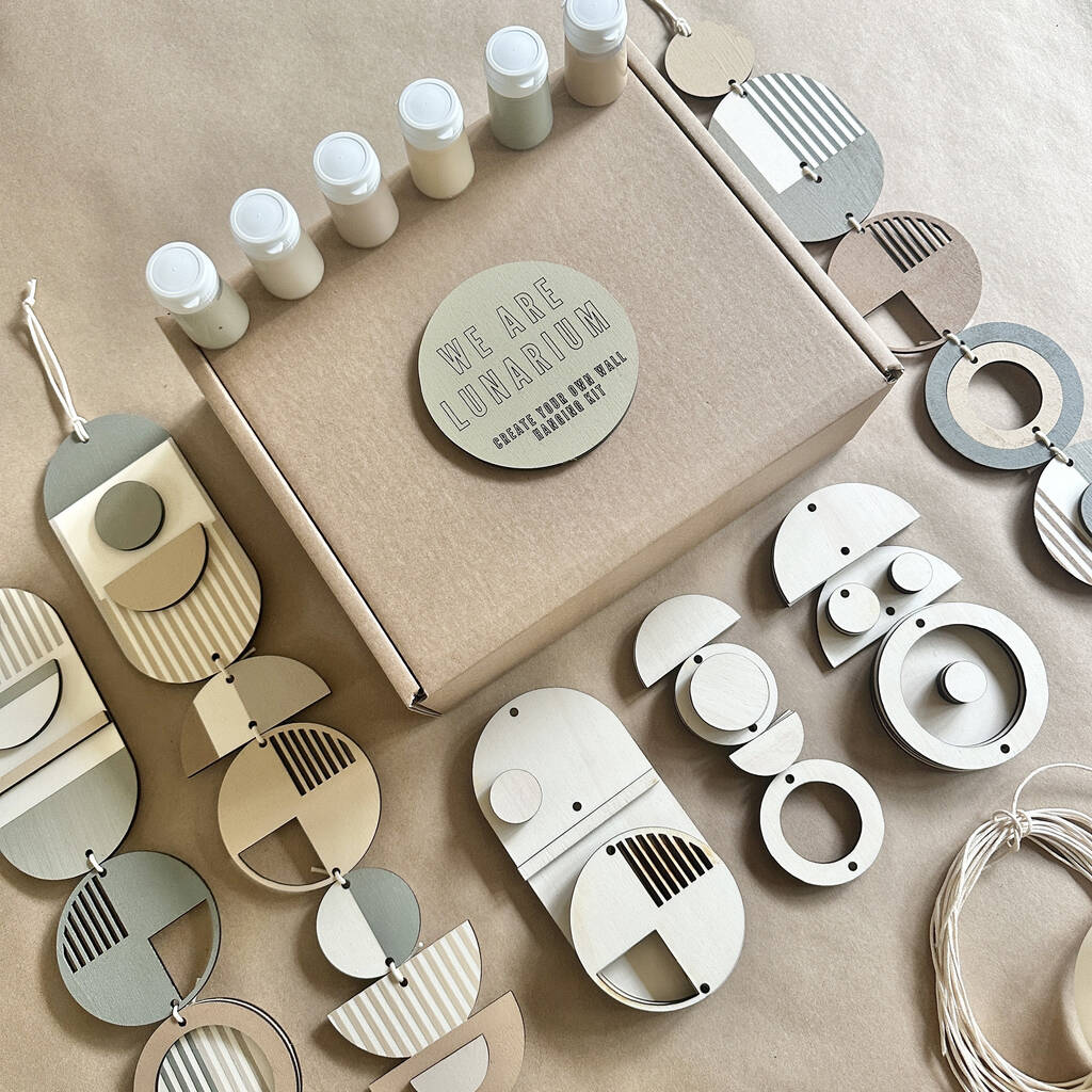 Create Your Own Wall Hanging Kit Natural Colours By We Are Lunarium