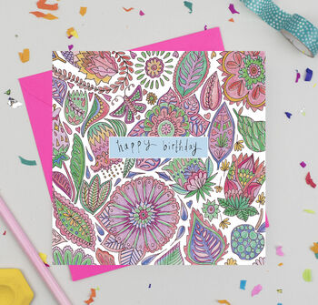 'Rainbow Bloom' Mixed Pack Of Ten Birthday Cards, 11 of 11