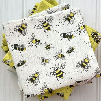 Buzzy Bee Linen Napkins, 2 of 9