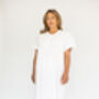 Women's White Cotton Nightdress Katie, thumbnail 2 of 4