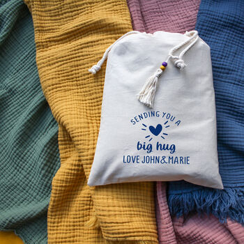 Personalised Christening Gift, Cotton Muslin Baby Blanket, 5 of 8