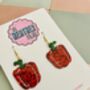 Bell Pepper Glitter Resin Earrings, thumbnail 6 of 11