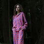 Organic Cotton Can Vibe Red Tartan Unisex Pyjama, thumbnail 1 of 7