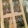 Personalised Clear White Writing Wedding Welcome Sign, thumbnail 3 of 3
