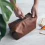 Personalised Initials Leather Wash Bag, thumbnail 10 of 12