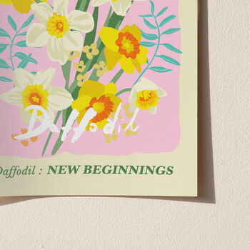 Daffodil Flower Print For New Beginnings, 5 of 7