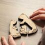 Personalised Bear Family Wooden Puzzle – Custom Family Keepsake Gift, thumbnail 4 of 9