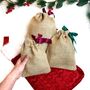 Hessian Jute Or Tartan Christmas Gift Bag Set, thumbnail 6 of 6