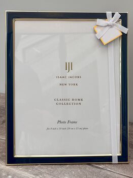 Isaac Jacobs Navy And Gold Tone Photo Frame, Eight X Ten, 2 of 3