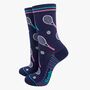 Tennis Bamboo Socks Women's Navy Blue, thumbnail 1 of 4
