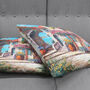 Decorative Cushion Cover With Flower Houses Design, thumbnail 5 of 7