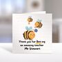Amazing Teacher Bee Card, thumbnail 1 of 2
