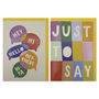 Colourful Typographic Blank Card Set, thumbnail 4 of 4