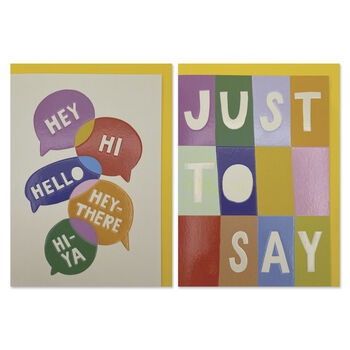 Colourful Typographic Blank Card Set, 4 of 4