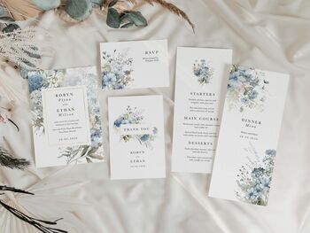 Dusty Blue Wedding Invitations, 4 of 4