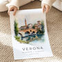 Verona City Travel Print, thumbnail 3 of 7