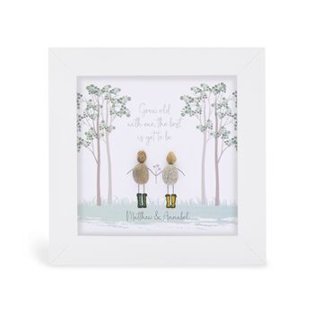 Personalised Love Grow Old With Me Pebble Picture, 2 of 3