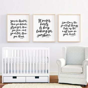 Calligraphy Inspirational Quote Print Set Of Three, 4 of 7