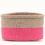 Grey And Fluoro Pink Colour Block Basket, thumbnail 4 of 12