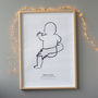 'The Hip' Personalised To Scale New Baby Print, thumbnail 3 of 6
