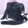 Personalised Navy Crossbody Bag With Patterned Strap, thumbnail 6 of 8