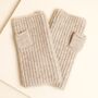 Mocha Knitted Hand Warmers, thumbnail 1 of 3