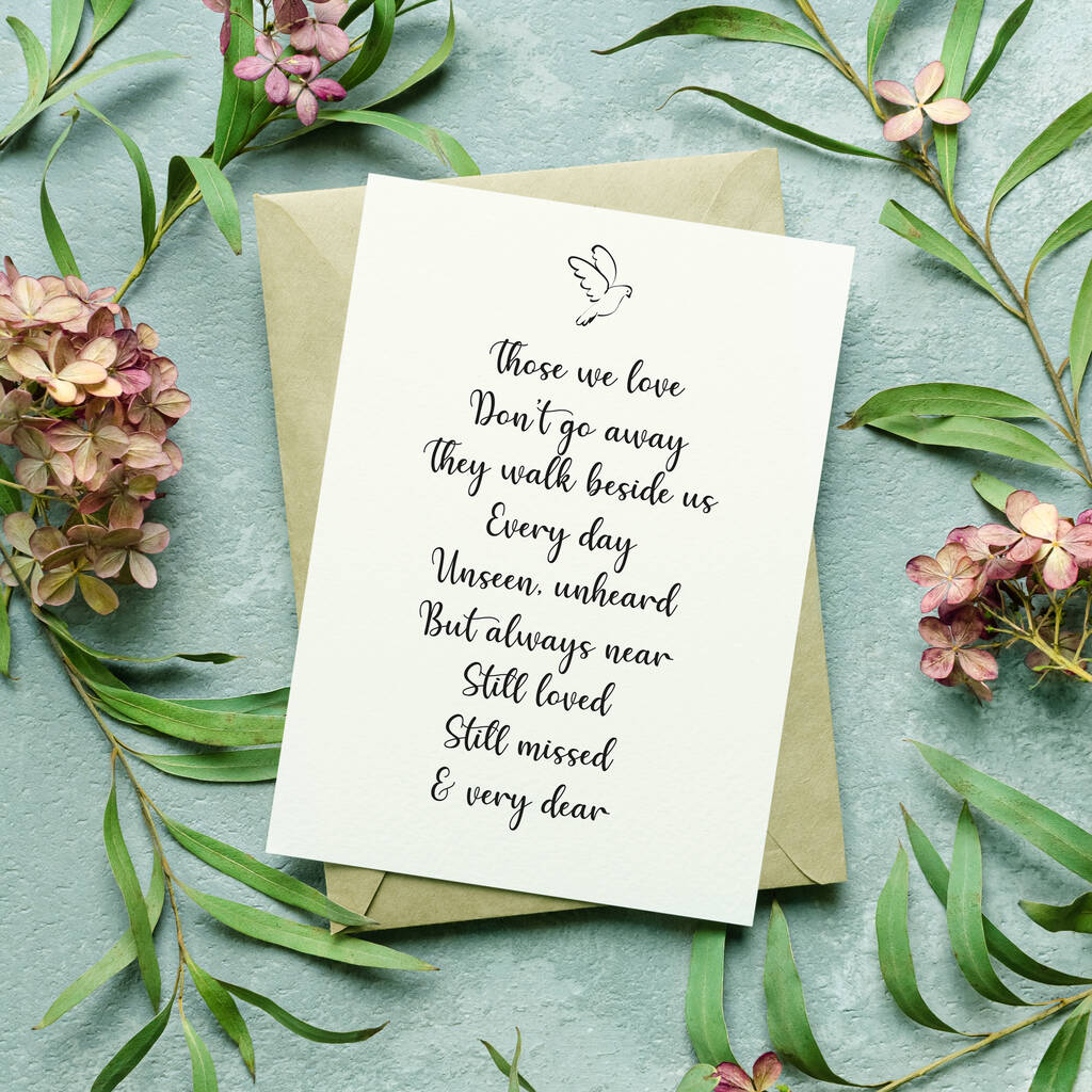 Those We Love… Sympathy Card, Calligraphy