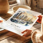 Travel Wall Art With Map Coordinates For Miami Florida, thumbnail 3 of 7