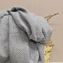 Winter Fleck Blanket Scarf In Grey, thumbnail 2 of 3