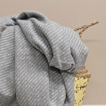 Winter Fleck Blanket Scarf In Grey, 2 of 3