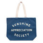 'Sunshine Appreciation Society' Blue Canvas Bag, thumbnail 7 of 7