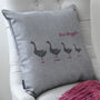 Personalised Gaggle Of Geese Family Cushion, thumbnail 2 of 5