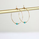 Turquoise Gold Filled Hoops By Ilona Maria Jewellery