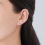 Sterling Silver Extra Small Cute Dragon Stud Earrings, thumbnail 3 of 12
