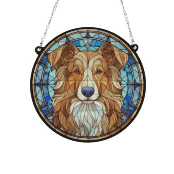 Nova Scotia Duck Tolling Retriever Stained Glass Effect Suncatcher, 2 of 6