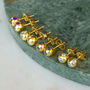 Gold Gemset Orb Earrings, thumbnail 1 of 8